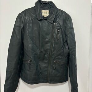Green leather jacket